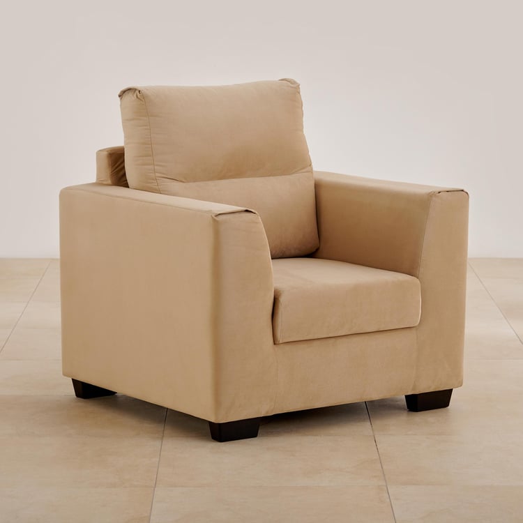 Ellora Fabric 1-Seater Sofa - Beige