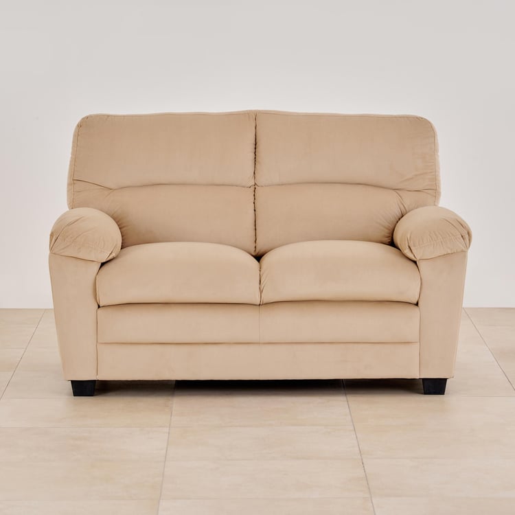 Mojo Velvet 2-Seater Sofa - Beige