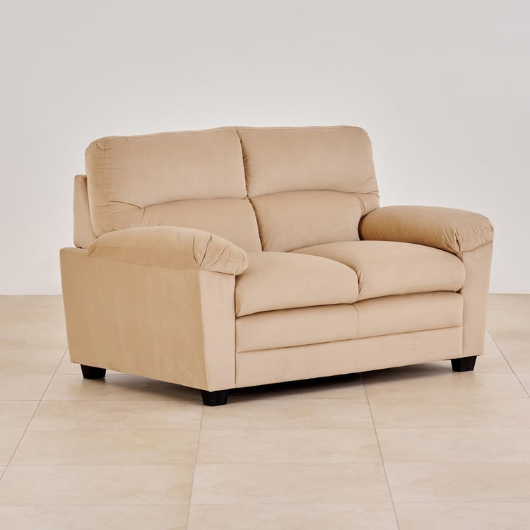 Mojo Velvet 2-Seater Sofa - Beige