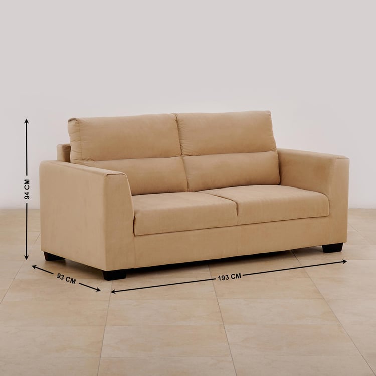 Ellora Fabric 3-Seater Sofa - Beige