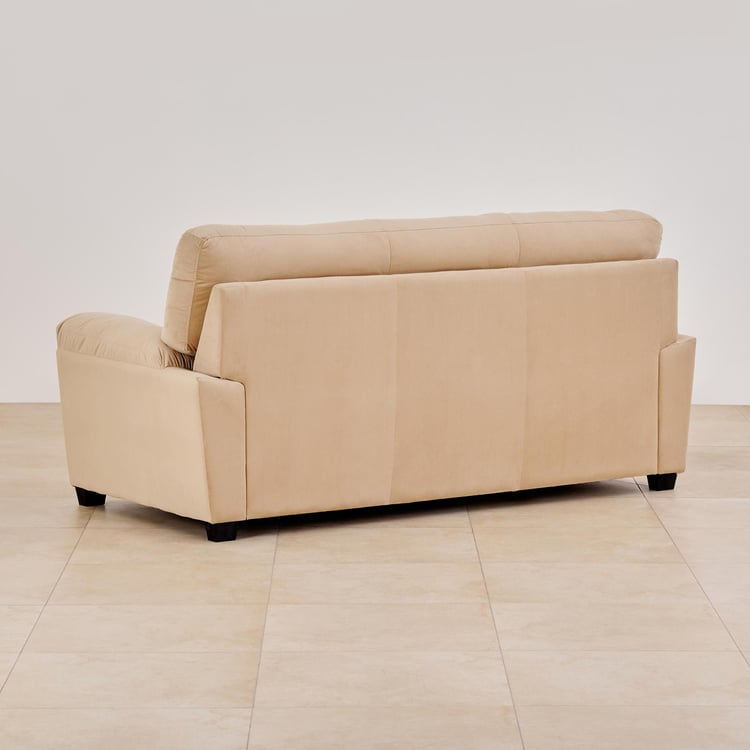 Mojo Velvet 3-Seater Sofa - Beige