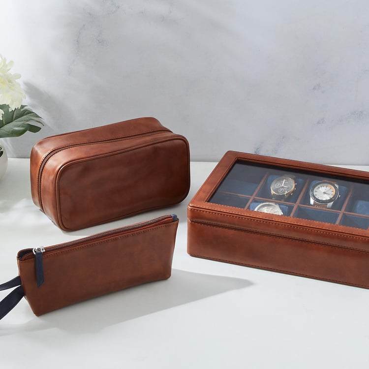 Orion Faux Leather 8-Compartment Watch Box