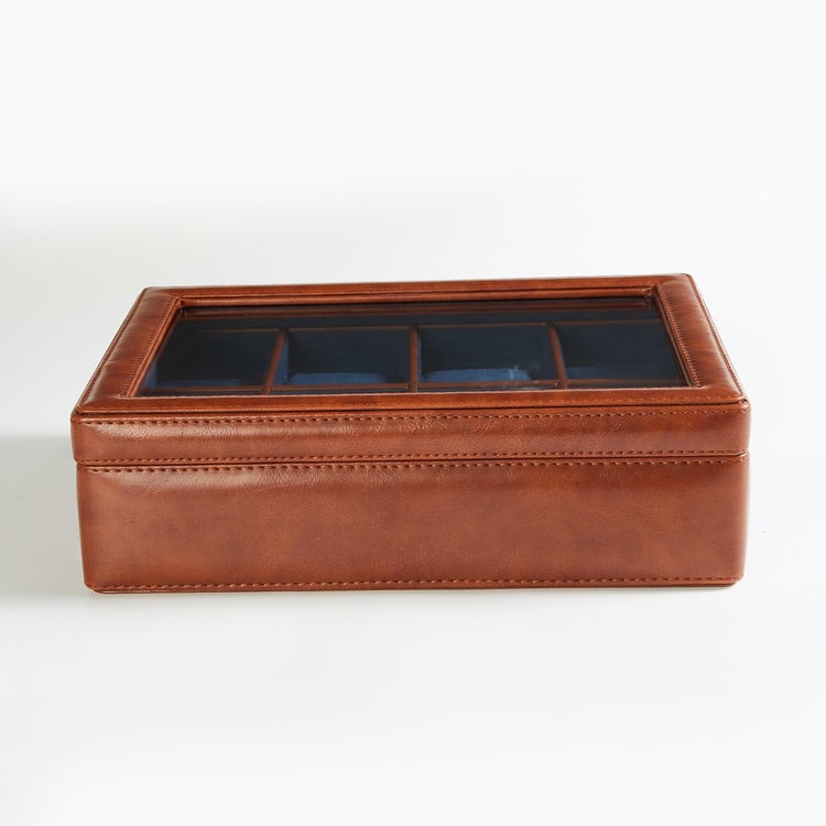 Orion Faux Leather 8-Compartment Watch Box