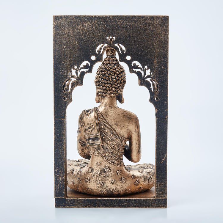 Renaissance Polyresin Buddha Figurine with T-Light Holders