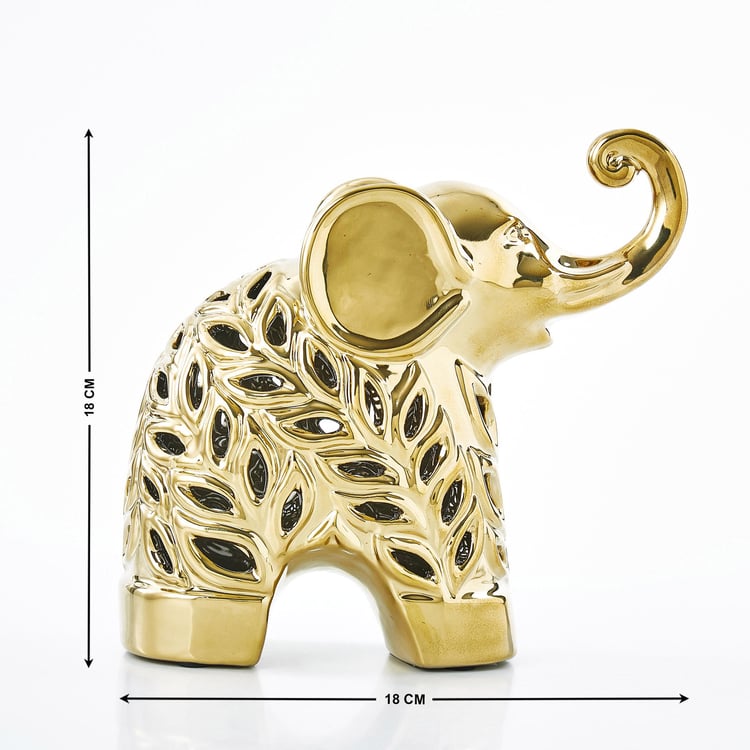 Stellar Fantasy Set of 2 Stoneware Elephant Figurines
