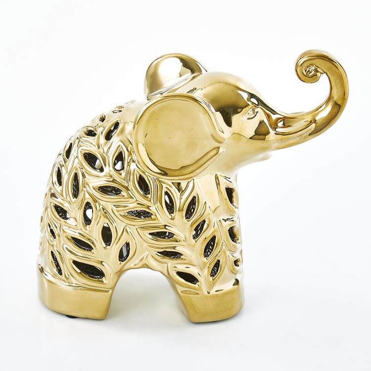 Stellar Fantasy Set of 2 Stoneware Elephant Figurines