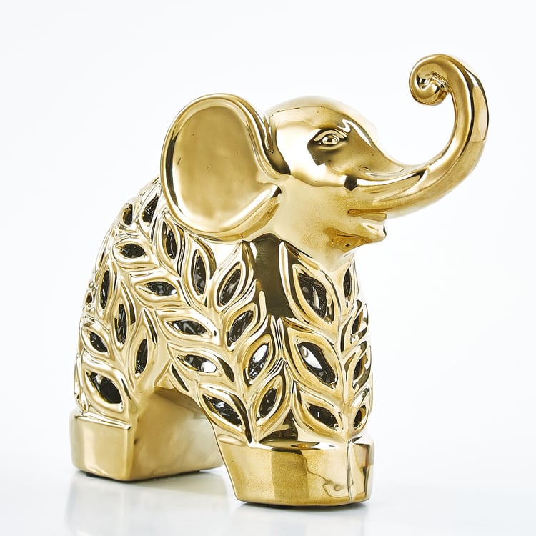 Stellar Fantasy Set of 2 Stoneware Elephant Figurines