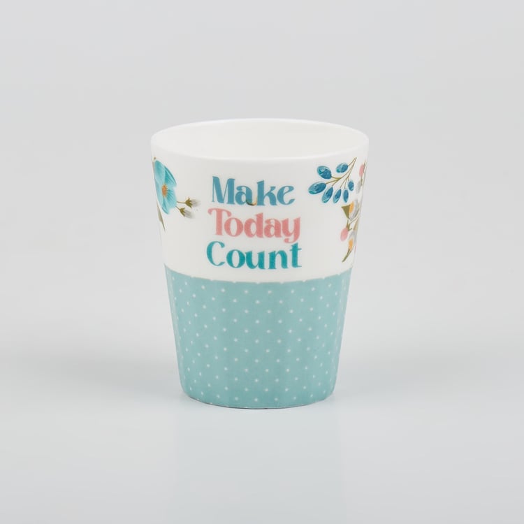Raisa Retro 5Pcs Bone China Cutting Chai Cup with Stand