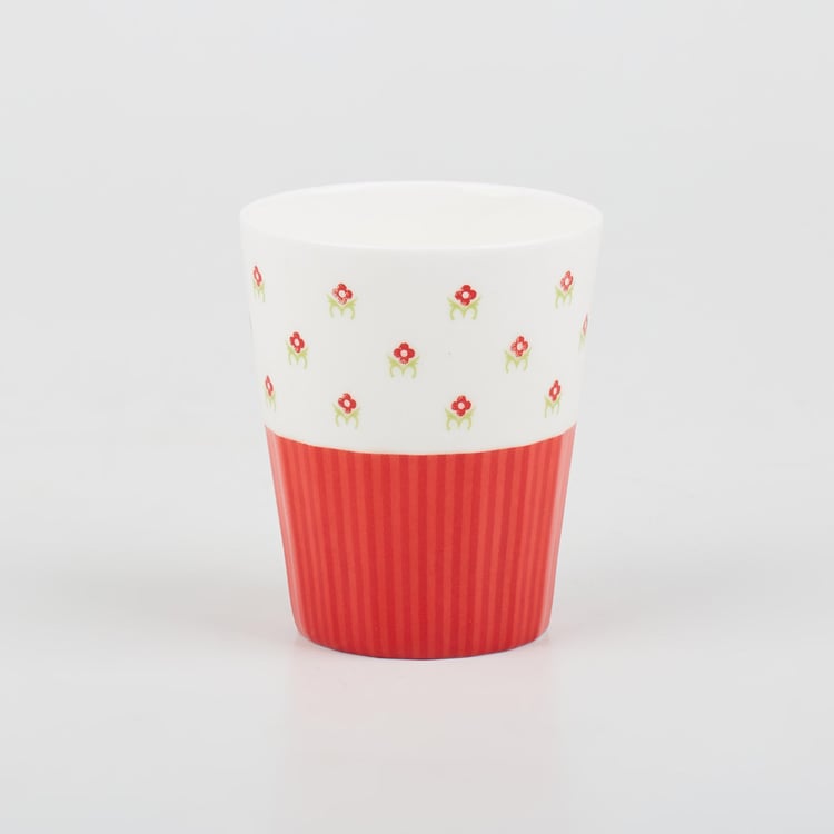 Raisa Rajarani 5Pcs Bone China Cutting Chai Cups with Stand - 140ml