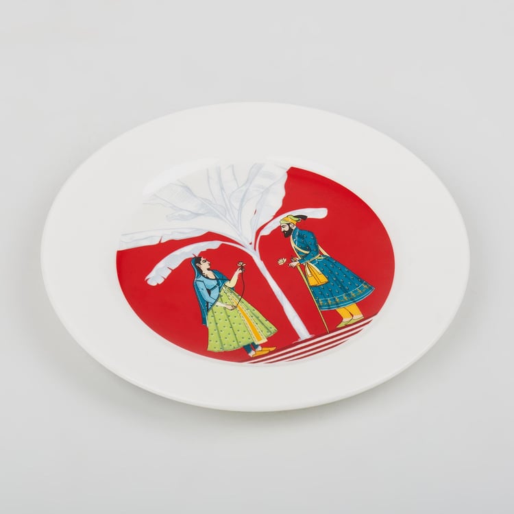 Raisa Rajarani Bone China Printed Appetizer Plate - 18cm