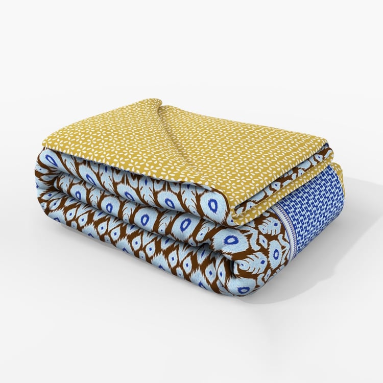 BICHAUNA Amelia Cotton 4Pcs Printed Double Bed-In-A-Bag Set