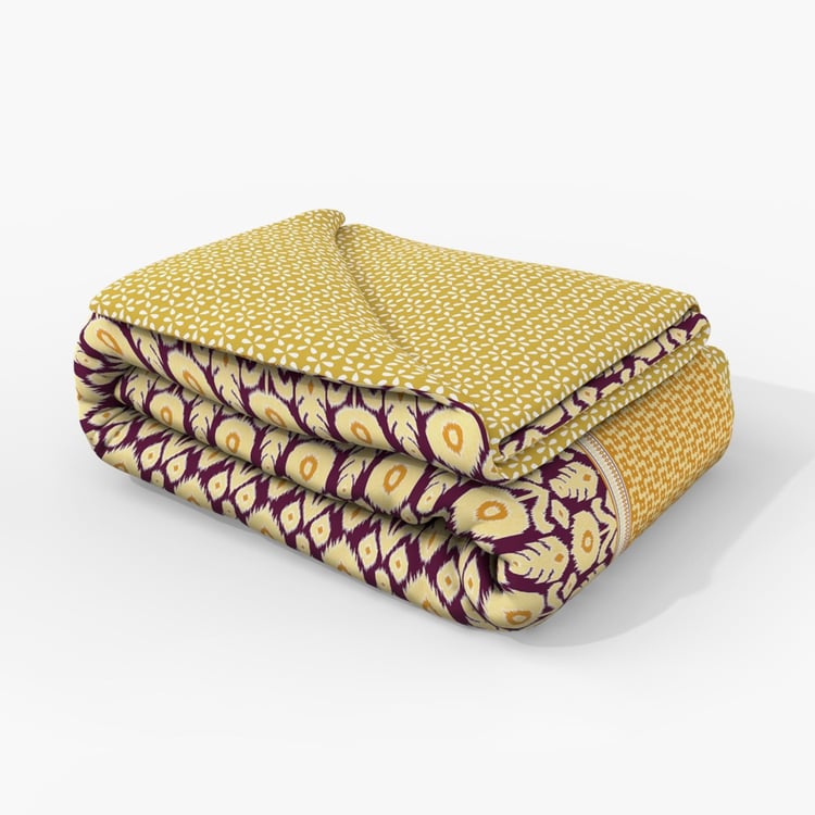 BICHAUNA Amelia Cotton 4Pcs Printed Double Bed-In-A-Bag Set