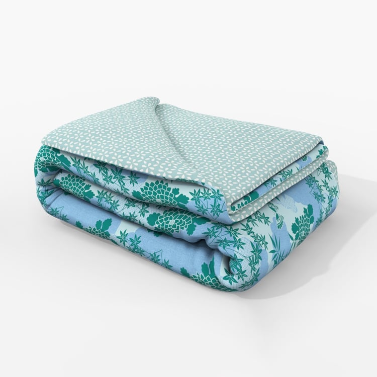 BICHAUNA Amelia Cotton 4Pcs Printed Double Bed-In-A-Bag Set