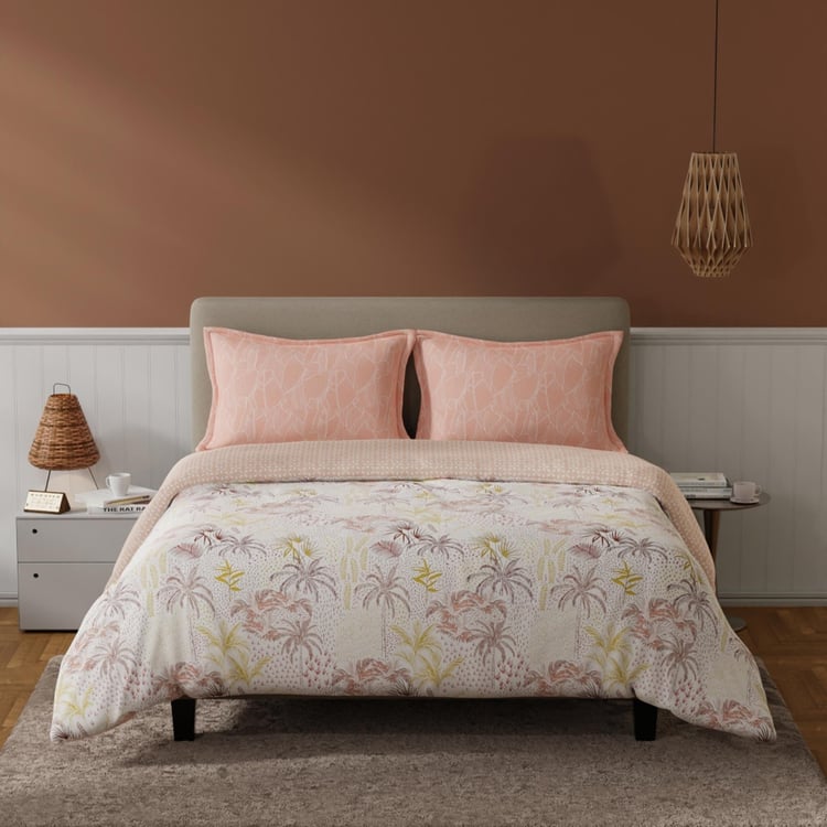 BICHAUNA Amelia Cotton 4Pcs Printed Double Bed-In-A-Bag Set