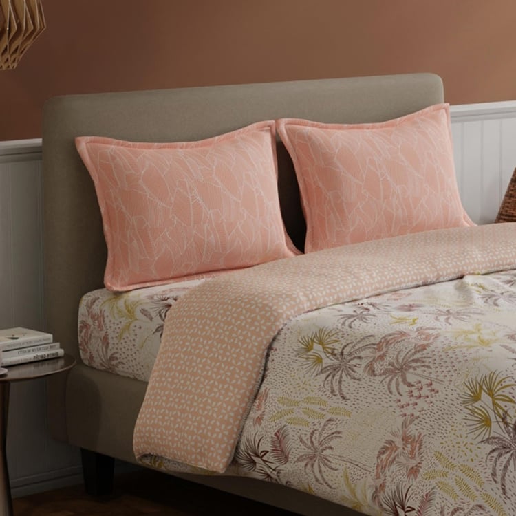 BICHAUNA Amelia Cotton 4Pcs Printed Double Bed-In-A-Bag Set