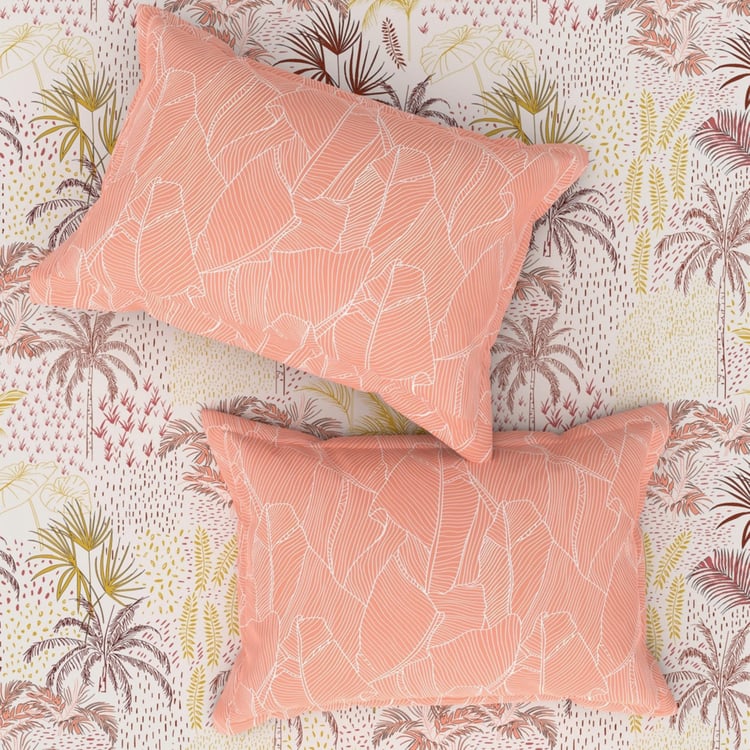 BICHAUNA Amelia Cotton 4Pcs Printed Double Bed-In-A-Bag Set