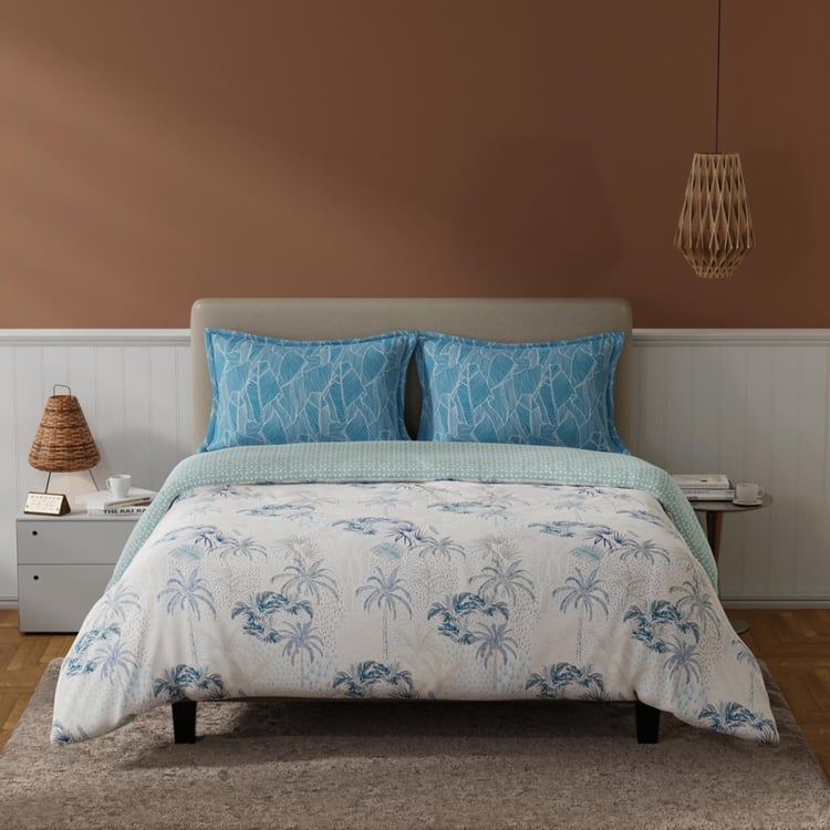 BICHAUNA Amelia Cotton 4Pcs Printed Double Bed-In-A-Bag Set