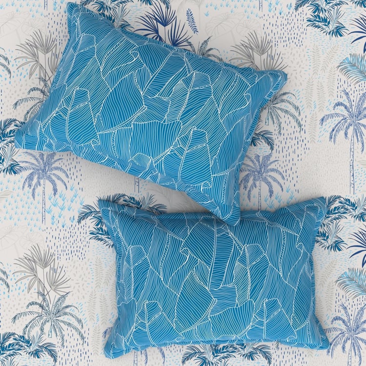 BICHAUNA Amelia Cotton 4Pcs Printed Double Bed-In-A-Bag Set