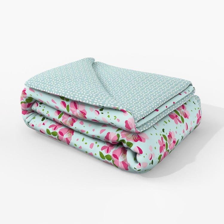 BICHAUNA Amelia Cotton 4Pcs Printed Double Bed-In-A-Bag Set