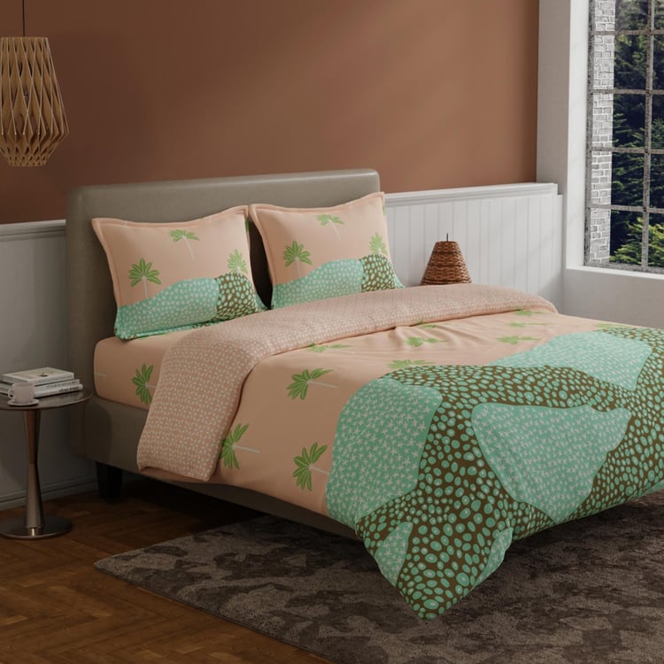 BICHAUNA Amelia Cotton 4Pcs Printed Double Bed-In-A-Bag Set