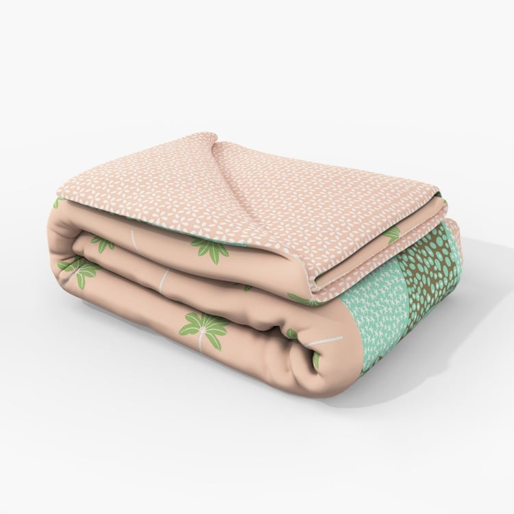 BICHAUNA Amelia Cotton 4Pcs Printed Double Bed-In-A-Bag Set