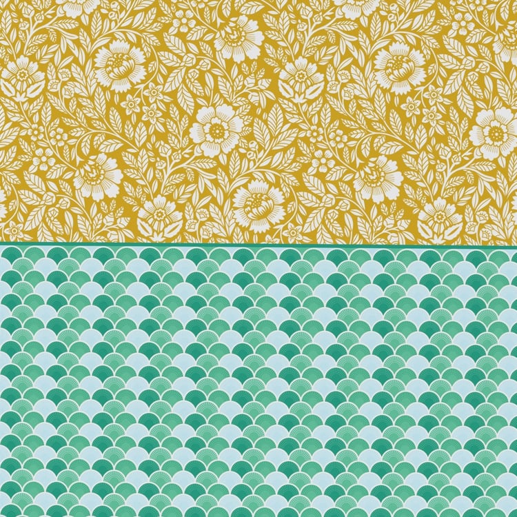 BICHAUNA Amelia Cotton 4Pcs Printed Double Bed-In-A-Bag Set