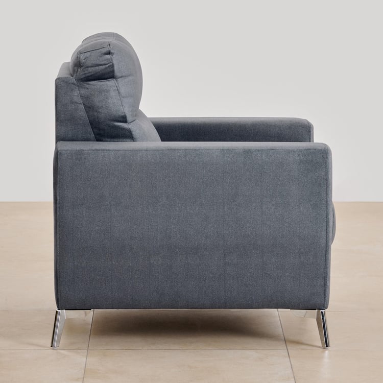 Helios Vive Fabric 1-Seater Sofa - Grey