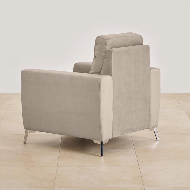 Helios Vive Fabric 1-Seater Sofa - Beige