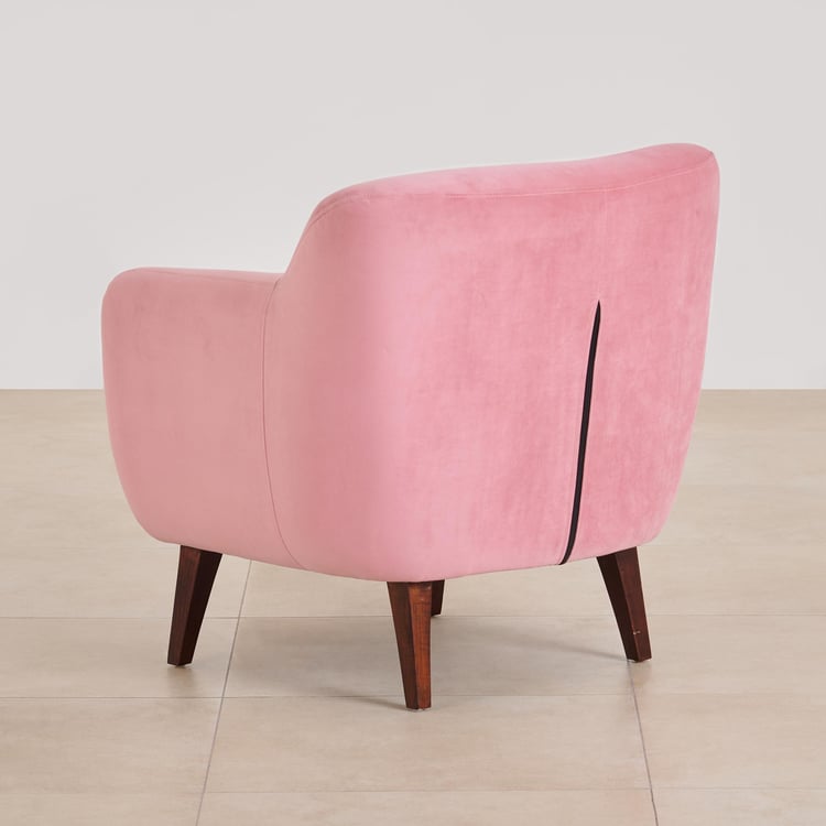 (Refurbished) Riki Fabric Lounge Chair - Pink