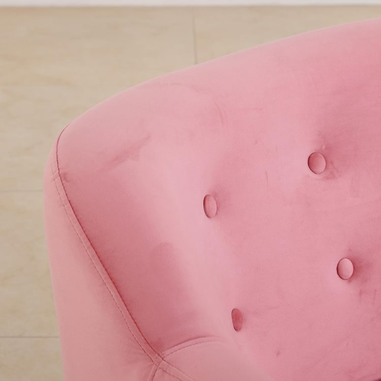 (Refurbished) Riki Fabric Lounge Chair - Pink