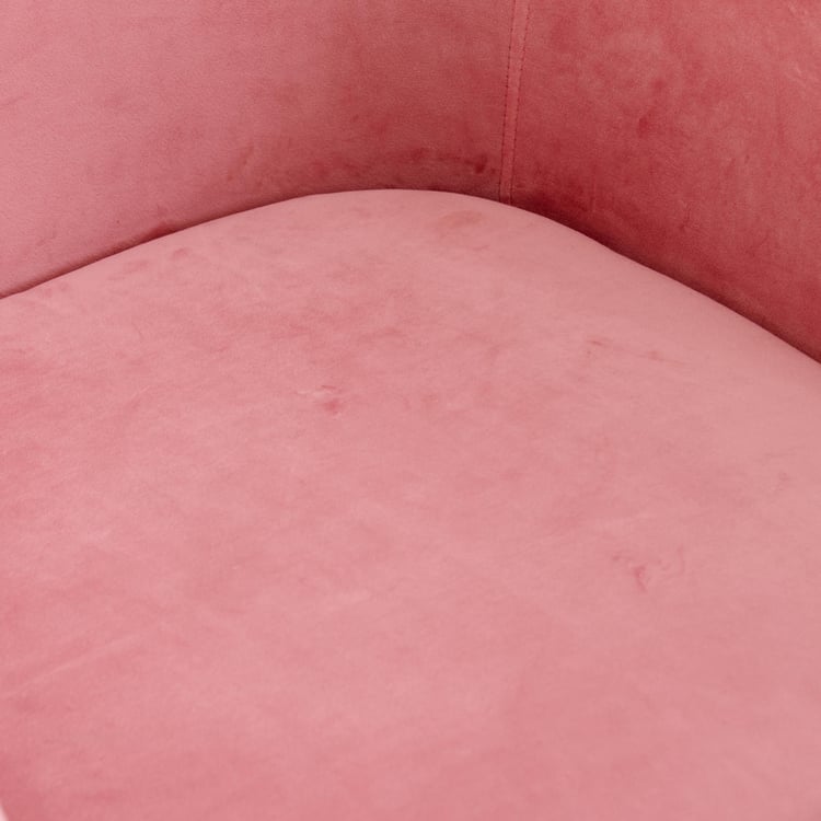 (Refurbished) Riki Fabric Lounge Chair - Pink