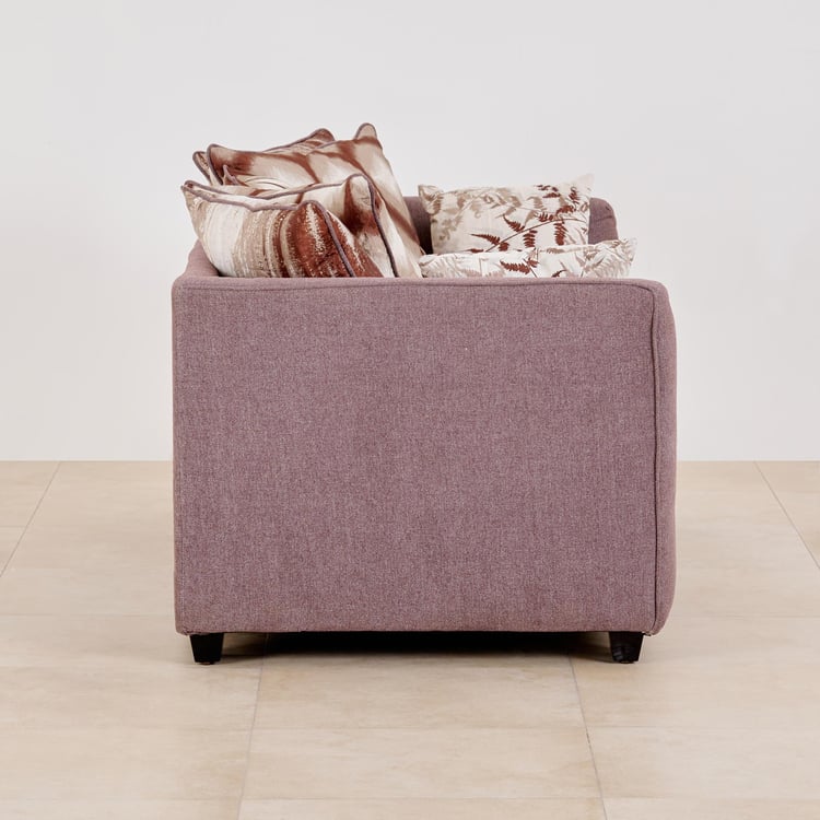 (Refurbished) Fenland Fabric 3-Seater Sofa with Cushions - Brown