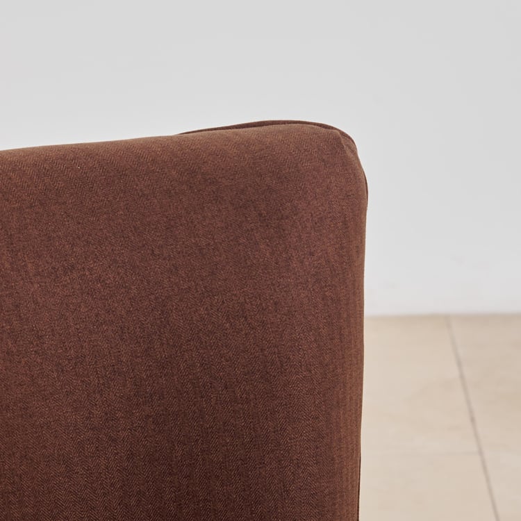 (Refurbished) Noa Fabric Rotating Accent Chair - Brown