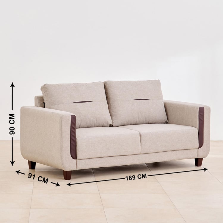 Berry Fabric 3+1+1 Seater Sofa Set - Beige