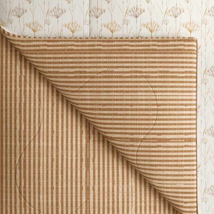 PORTICO Melange Cotton Striped Single Duvet Cover