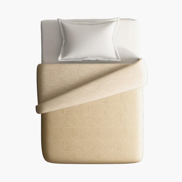 PORTICO Melange Cotton Geometric Single Duvet Cover