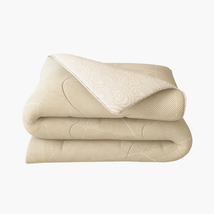 PORTICO Melange Cotton Geometric Double Duvet Cover