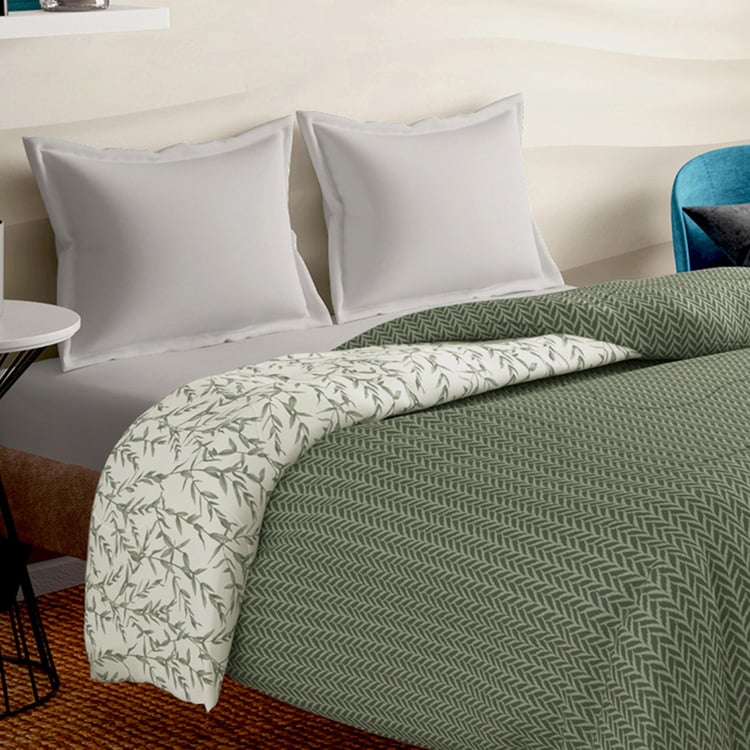 PORTICO Melange Cotton Printed Double Duvet Cover