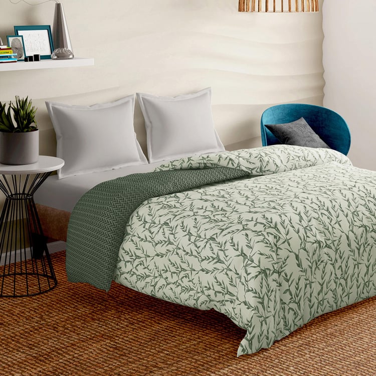 PORTICO Melange Cotton Printed Double Duvet Cover