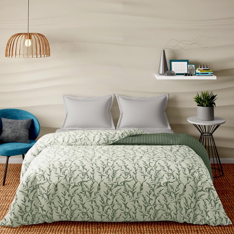 PORTICO Melange Cotton Printed Double Duvet Cover