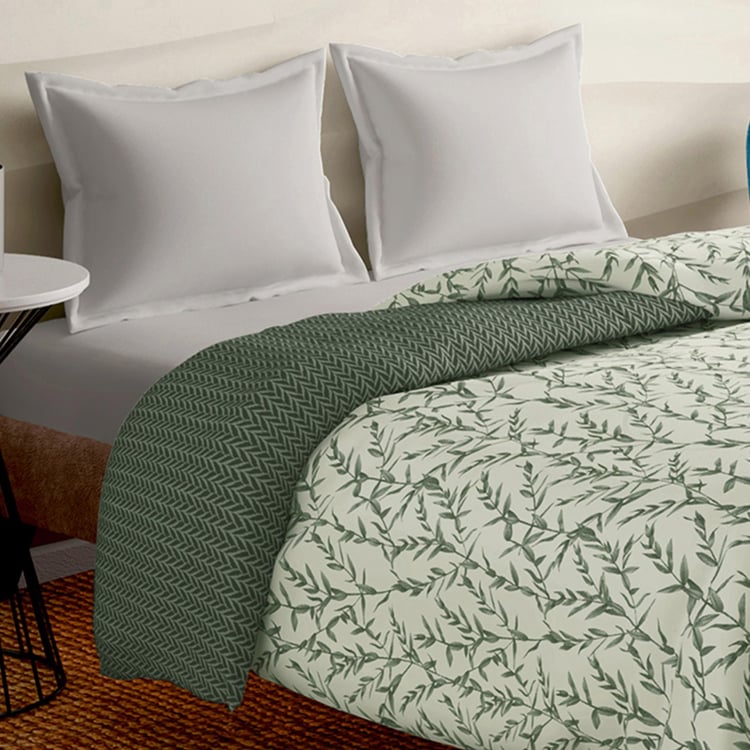 PORTICO Melange Cotton Printed Double Duvet Cover