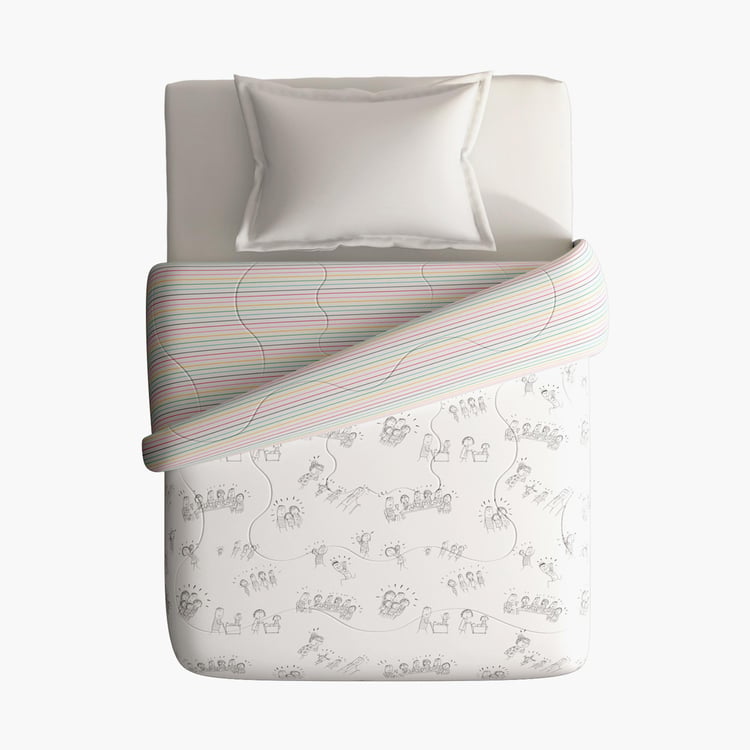 PORTICO Happiness Is Cotton Printed Single Comforter