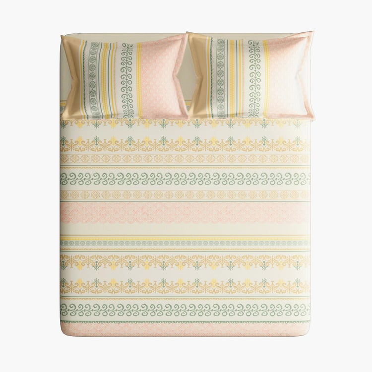 PORTICO Cadence Cotton 4Pcs Printed Double Bed-In-A-Bag Set