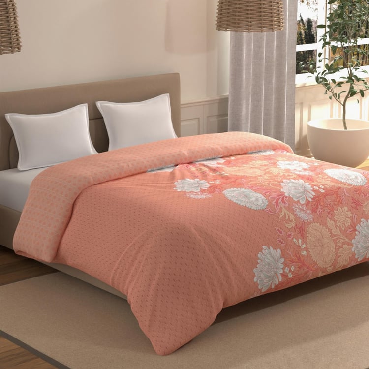 PORTICO Morning Glory Cotton Printed Double Comforter