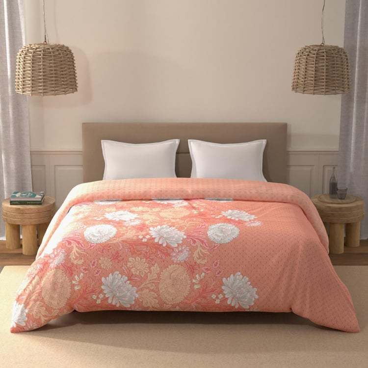 PORTICO Morning Glory Cotton Printed Double Comforter