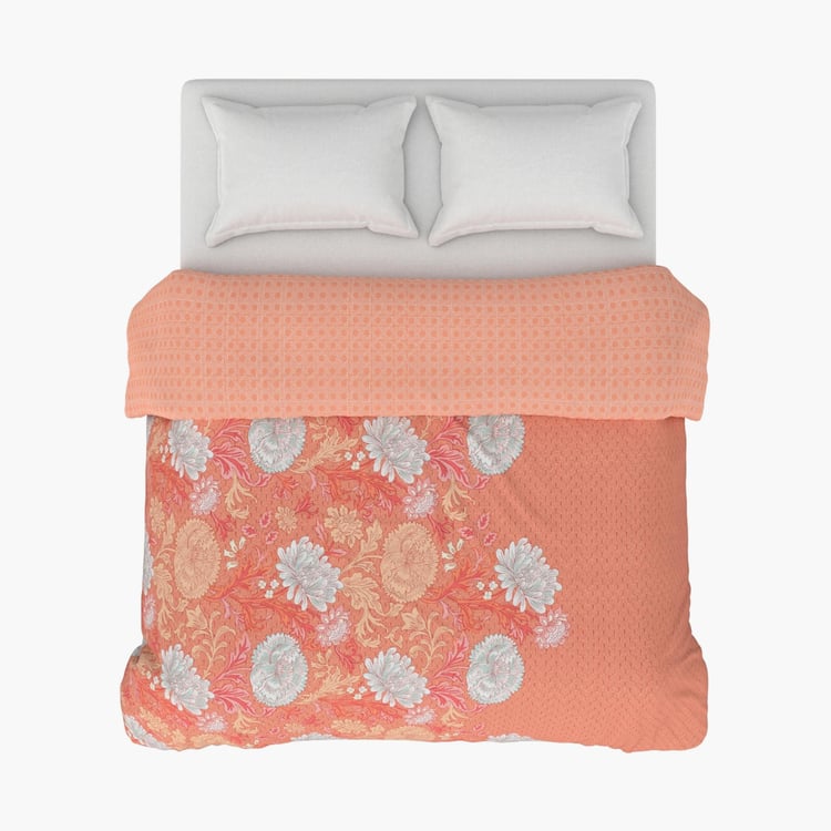 PORTICO Morning Glory Cotton Printed Double Comforter