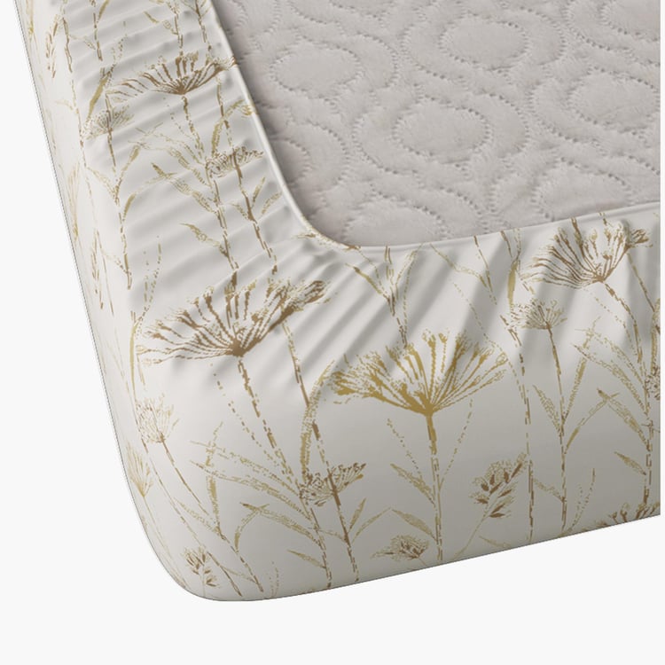 Buy PORTICO Marvella Cotton 300TC Printed 3Pcs King Fitted Bedsheet Set