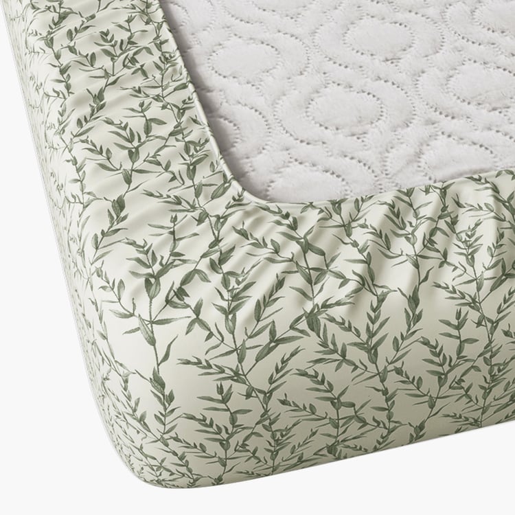 Buy PORTICO Melange Cotton 300TC Printed 3Pcs King Fitted Bedsheet Set