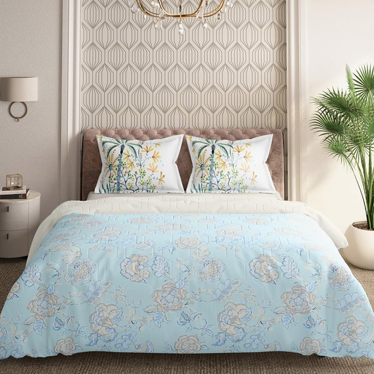 PORTICO Shalimaar Cotton Printed 3Pcs Double Bed Cover Set