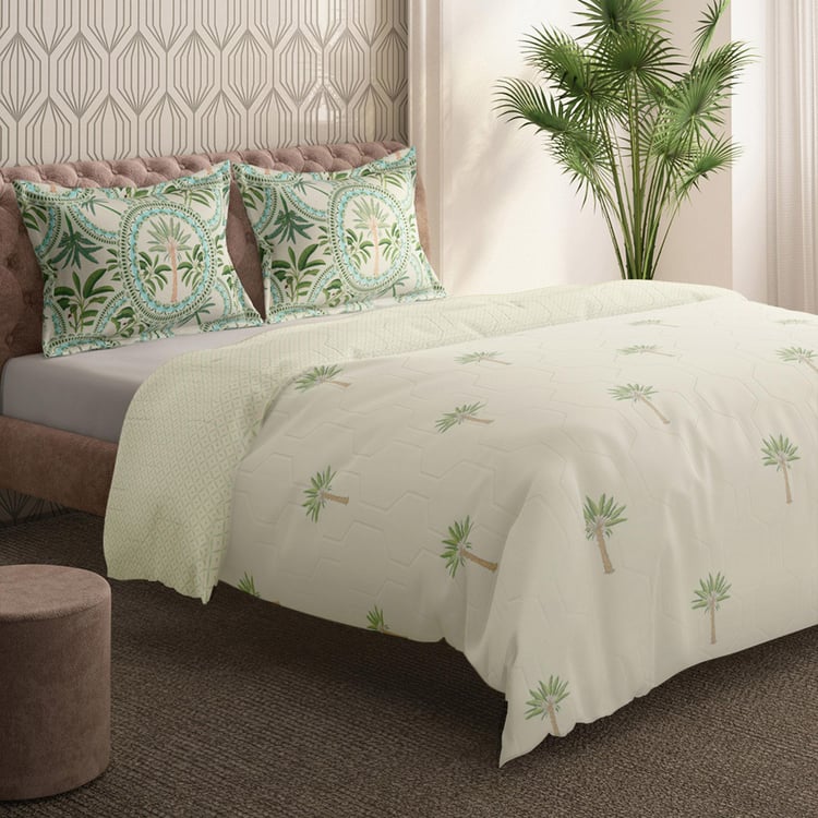 PORTICO Shalimaar Cotton Printed 3Pcs Double Bed Cover Set